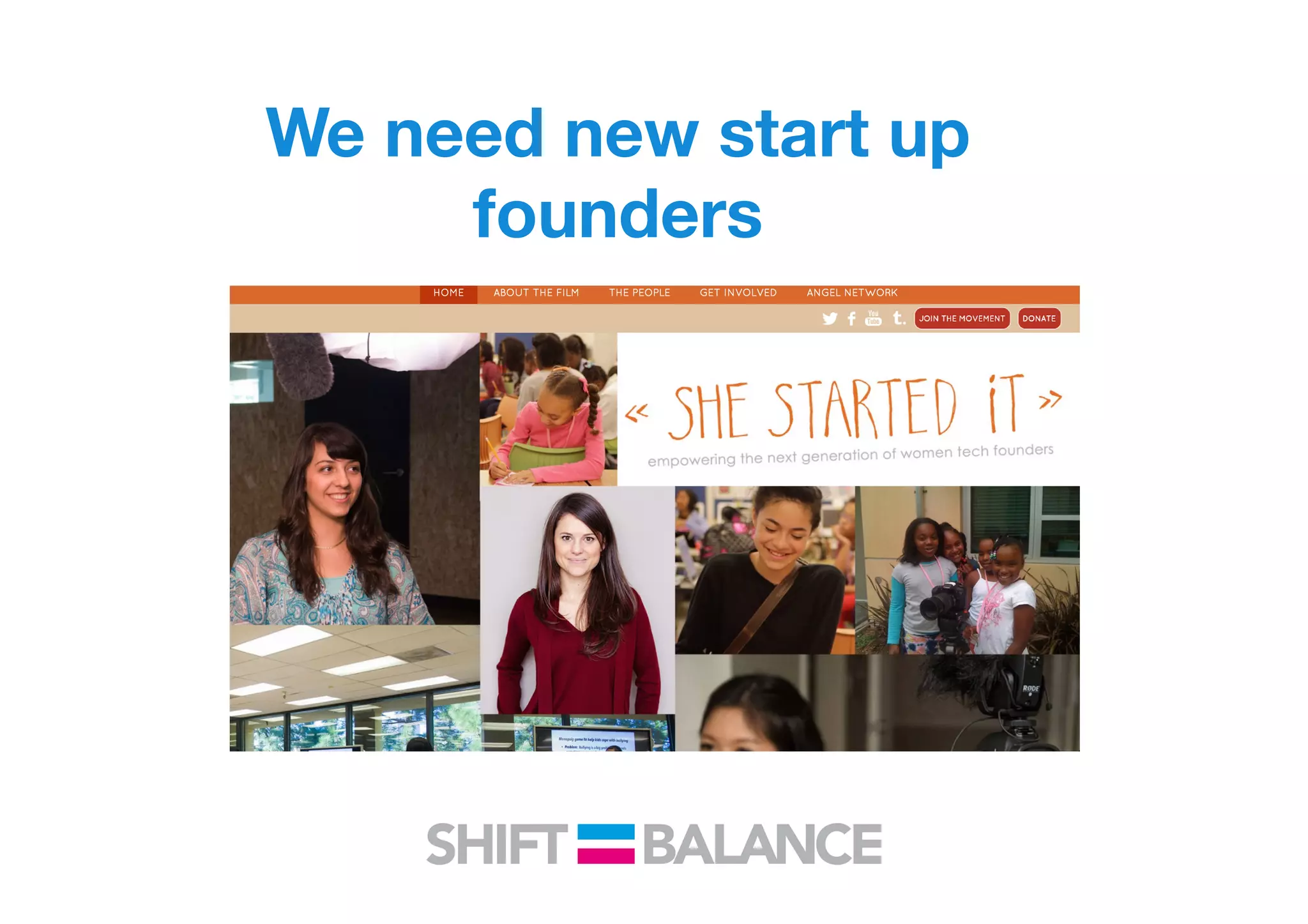 We need new start up
founders
 