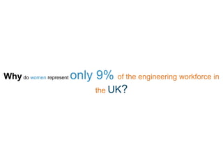 In Israel only 8% of the hardware engineers are women,
in a country where 49% of the overall workforce is female.
 