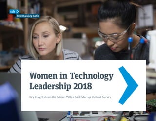 Key Insights from the Silicon Valley Bank Startup Outlook Survey
Women in Technology
Leadership 2018
 