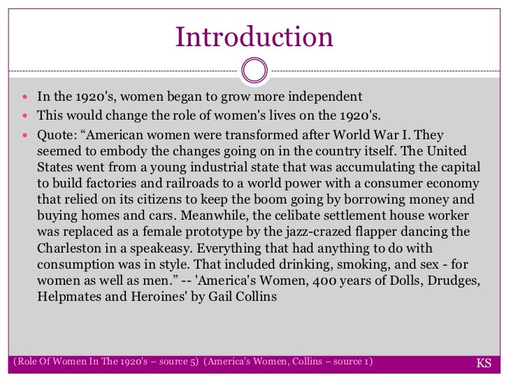 American women 1920s essay