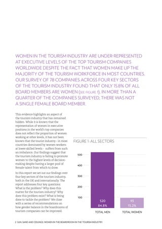 Women in the boardroom in the tourism industry