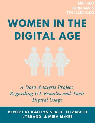 Women in the Digital Age (MKT460 Research Project) Report | PDF