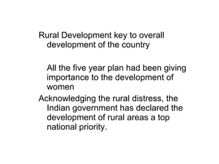 Involvement of Women in rural development | PPT