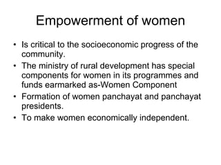 Involvement of Women in rural development | PPT