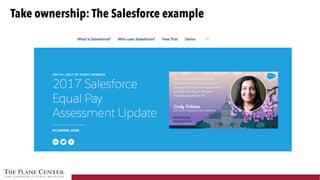 Take ownership: The Salesforce example
 