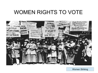 WOMEN RIGHTS TO VOTE
Women Striking
 
