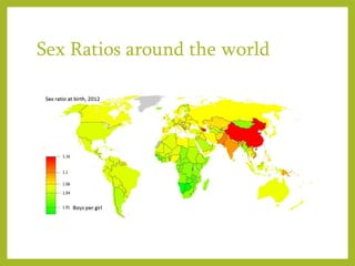 Sex Ratios around the world
 