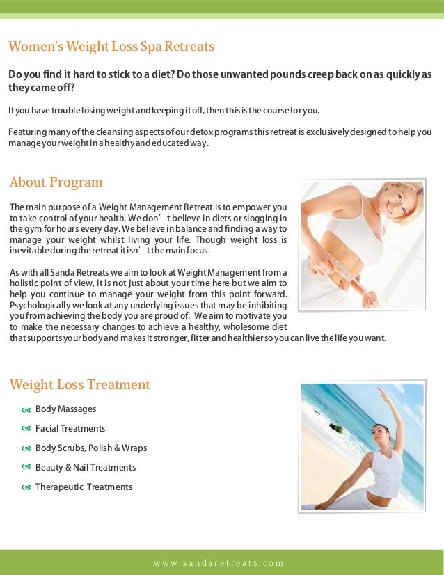 Women's Weight Loss Spa Retreats