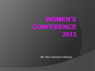 Mt. Olive Women’s Ministry
 
