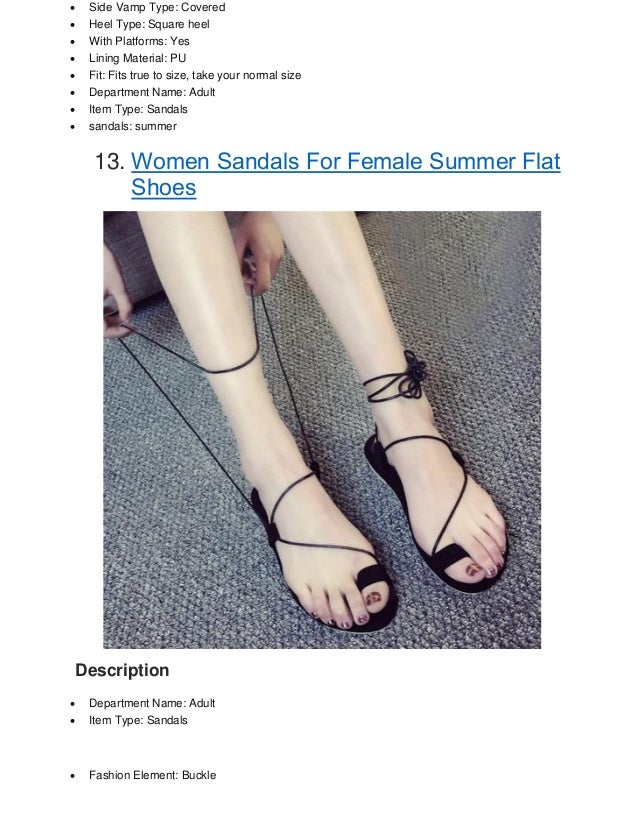 types of sandals for ladies with names