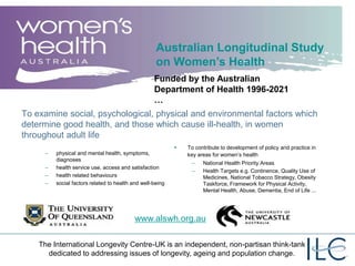 Women's health across the life course and across the generations | PPTX