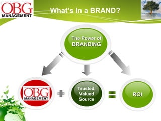 What’s In a BRAND? Trusted, Valued Source The Power of  BRANDING ROI 
