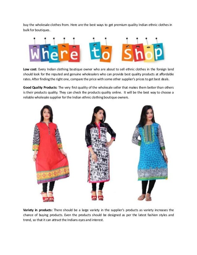 Women’s Indian Ethnic Wear- Buying Premium Quality Wholesale Clothing…