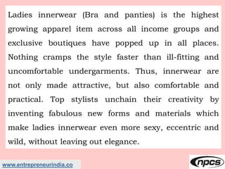 GetDistributors.com - Get the #distributorship of Ladies #Undergarments  under the brand names Teenager Bra and INGRID Bra. Complete details 👉   For this #BusinessOpportunity, share your contact  details. #distributors
