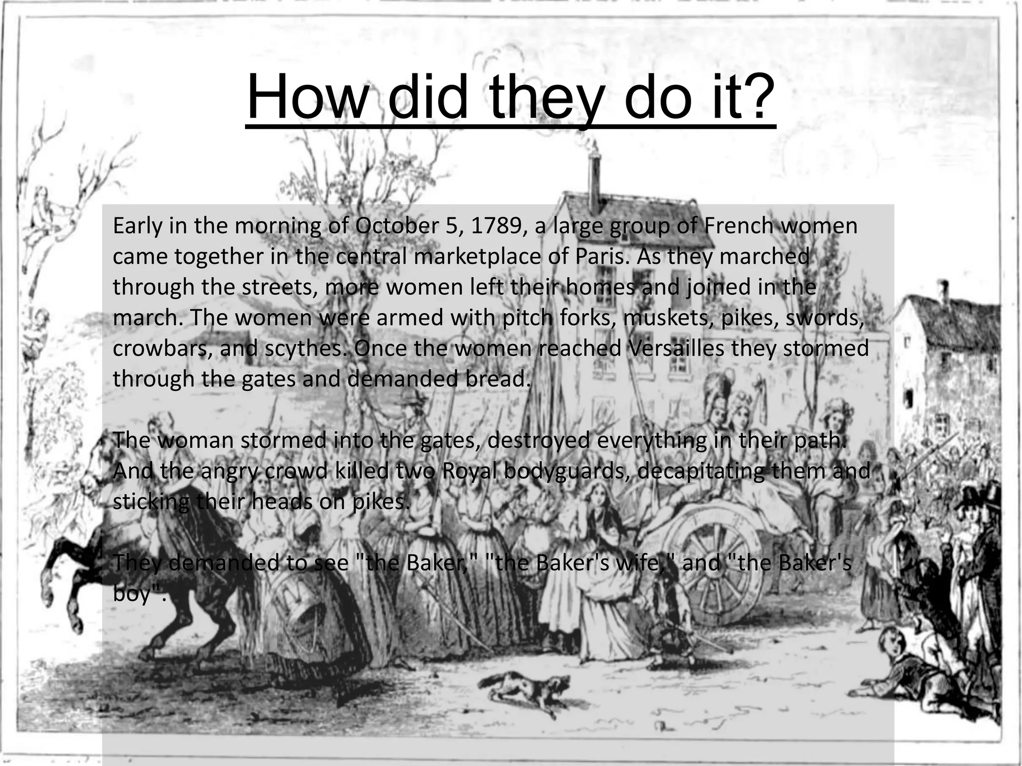 The womens march on versailles ppt