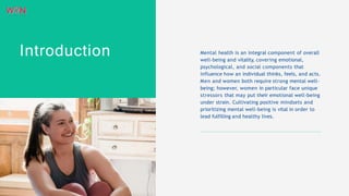 Women's Mental Health: Promoting Well-Being and Empowerment | PPTX