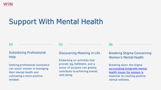 Women's Mental Health: Promoting Well-Being and Empowerment | PPTX