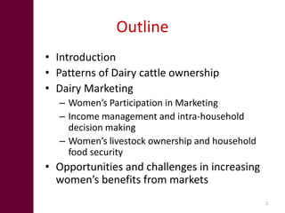 Women’s participation in the dairy value chain in Tanzania and Kenya