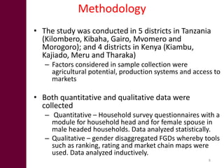 Women’s participation in the dairy value chain in Tanzania and Kenya