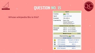 QUESTION NO. 15
Whose wikipedia Bio is this?
 