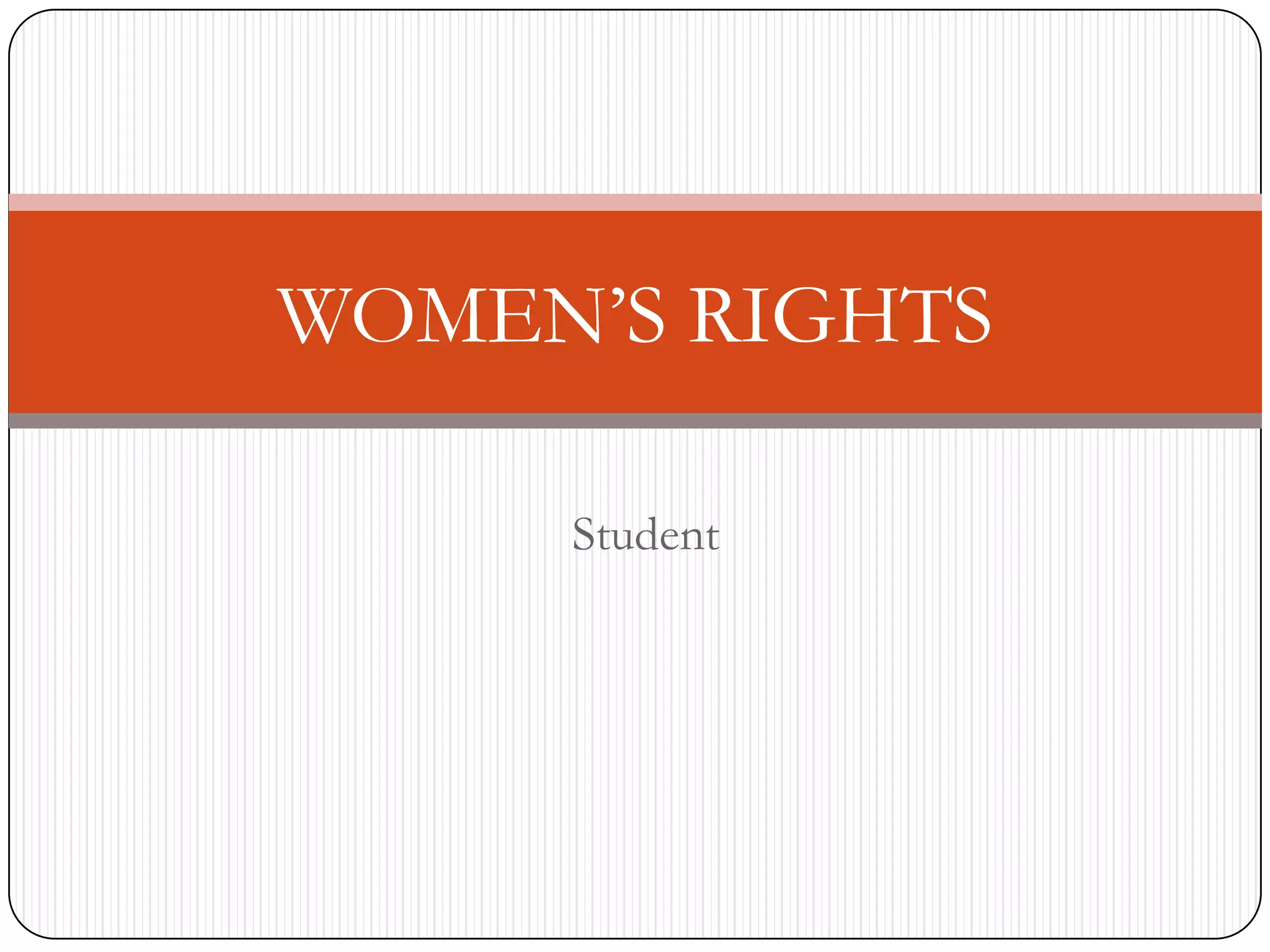 Womens Rights PPT