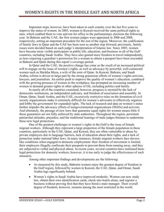 Women's rights in the middle east and noth africa, gulf edition | PDF