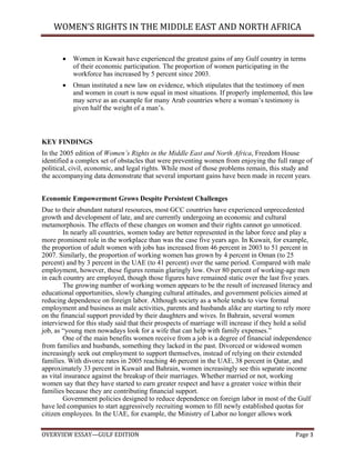 Women's rights in the middle east and noth africa, gulf edition | PDF