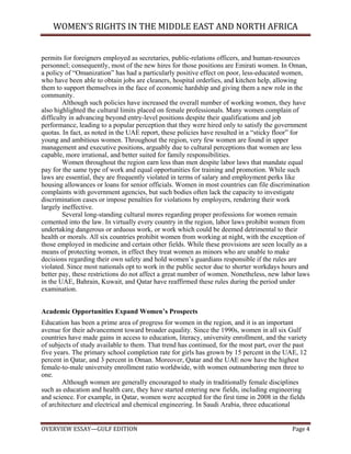 Women's rights in the middle east and noth africa, gulf edition | PDF