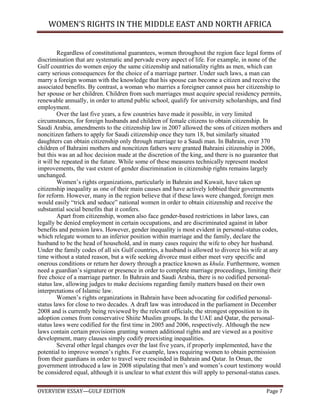 Women's rights in the middle east and noth africa, gulf edition | PDF