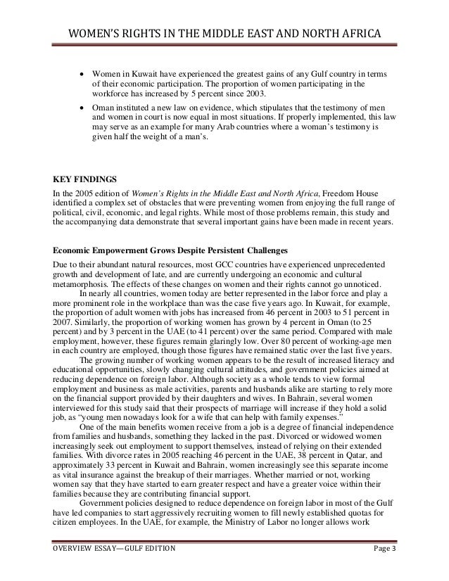 Woman rights essay