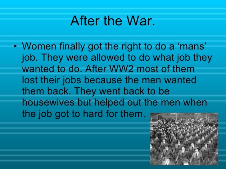Women’s role in the war