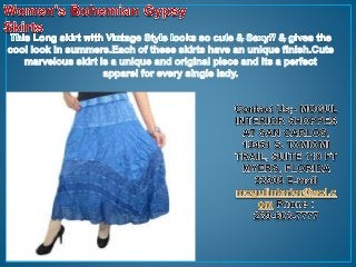 Womens Bohemian Gypsy Skirt