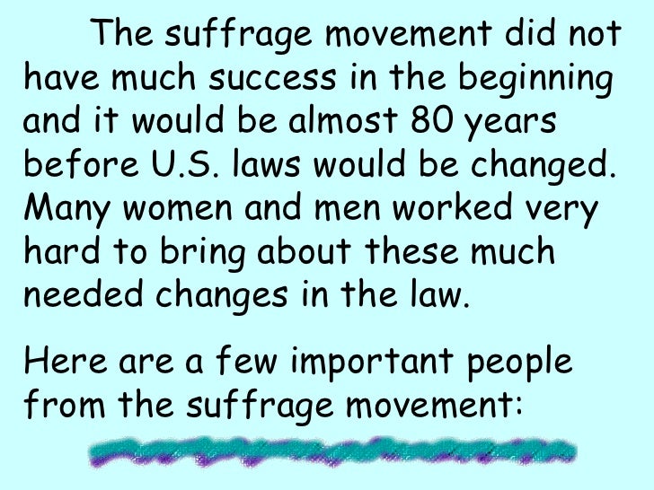 Women suffrage