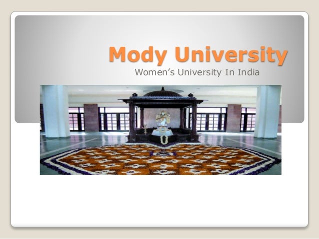 Introduction Of Mody University