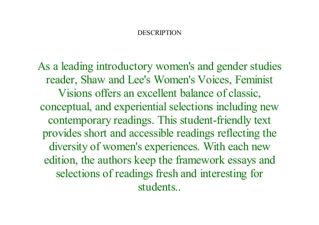 Read Women S Voices Feminist Visions Classic And Contemporary Readi