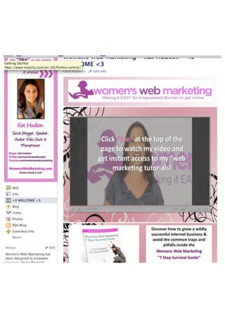 Womens web marketing fanpage