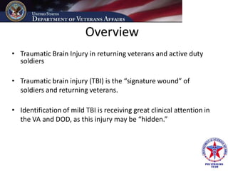 Military TBI Post ; Special Focus on Military Women | PPT