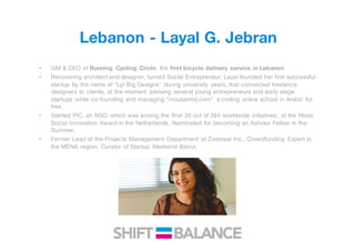 Layla El Zeyn
• Founder of Elymu
• A transformational learning platform,
ELYMU promotes its proprietary research-
based ed...