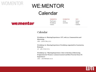 WE:MENTOR
 Calendar
 
