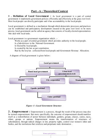 Women’s Empowerment and Participation in Local Government Institutions ...