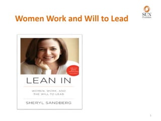 Women Work and Will to Lead
1
 