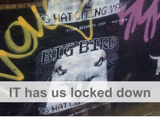 IT has us locked down
                        27
 