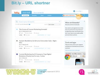 All rights reserved © 2013
70
Bit.ly – URL shortner 70
 