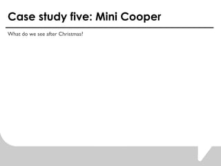 Case study five: Mini Cooper What do we see after Christmas? 