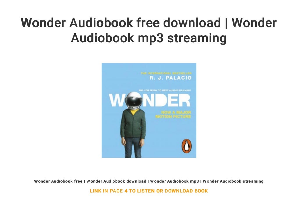 Wonder Audiobook free download | Wonder Audiobook mp3 streaming