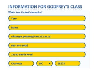 Information for Godfrey’s Class 