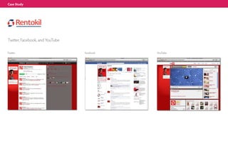 Case Study




Twitter, Facebook, and YouTube

Twitter                          Facebook   YouTube
 