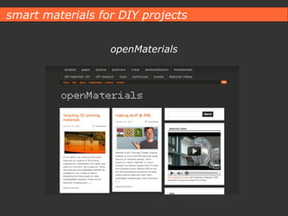 openMaterials smart materials for DIY projects 