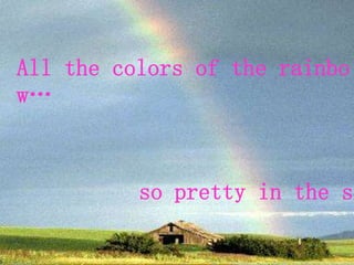 All the colors of the rainbo
w…
so pretty in the sk
 