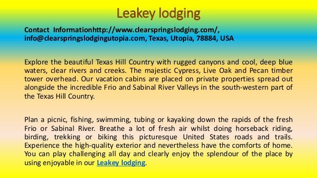 Wondering How To Make Your Leakey Lodging Rock Read This